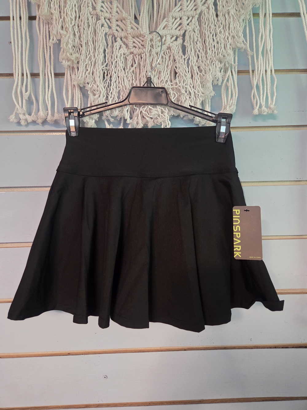 Black Athletic skirt - built in shorts with hidden pockets!